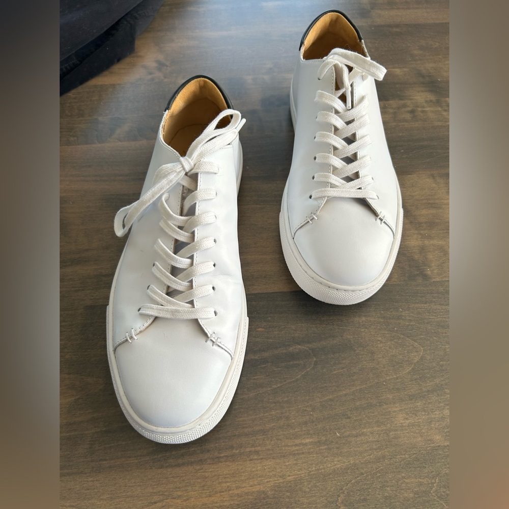Club Monaco Classic Leather White Men's Sneakers